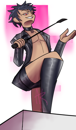 Really like the way I did latex/leather here.